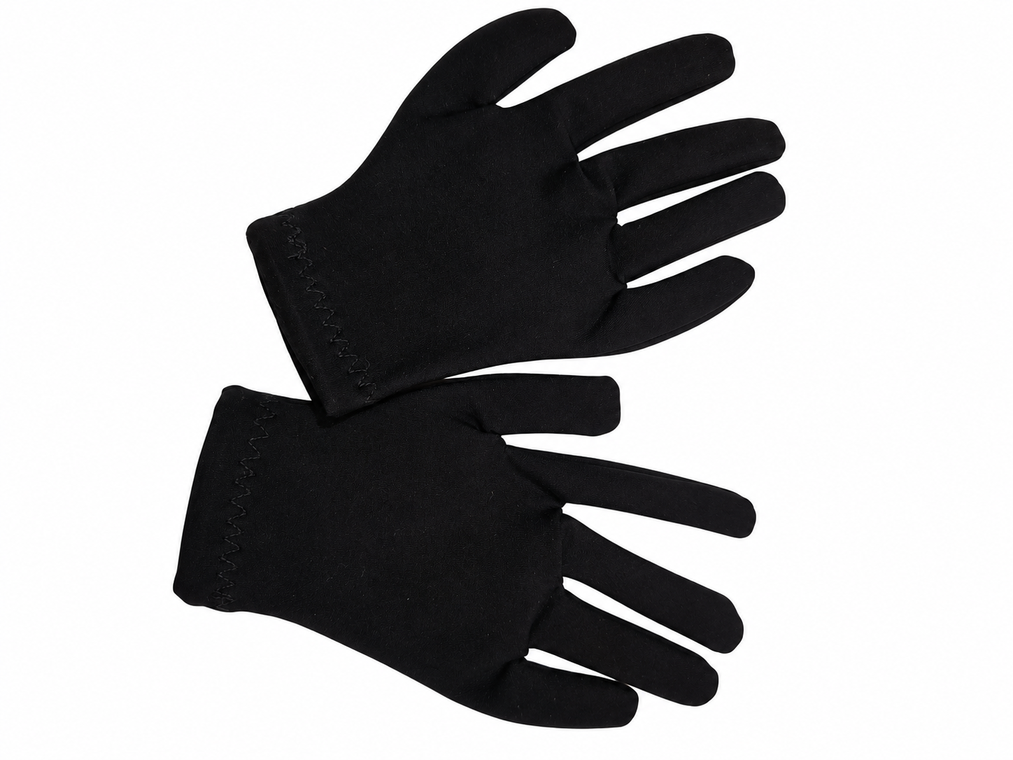 Black gloves on a white background
